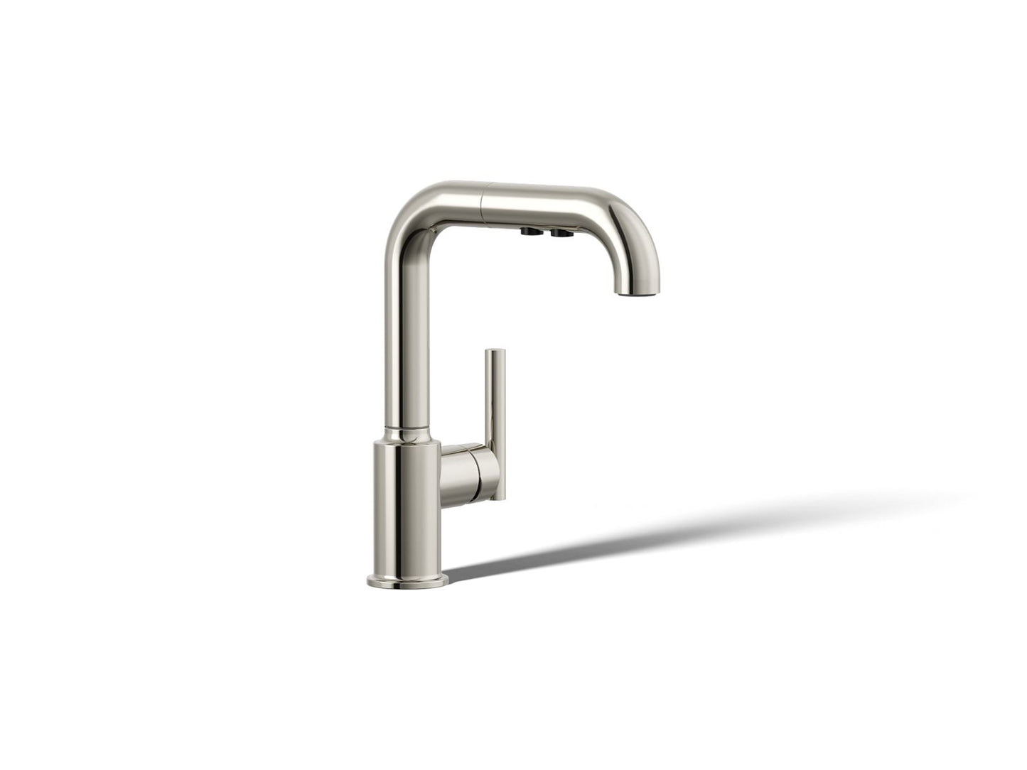 KOHLER Purist Pull-out kitchen sink faucet with three-function sprayhead