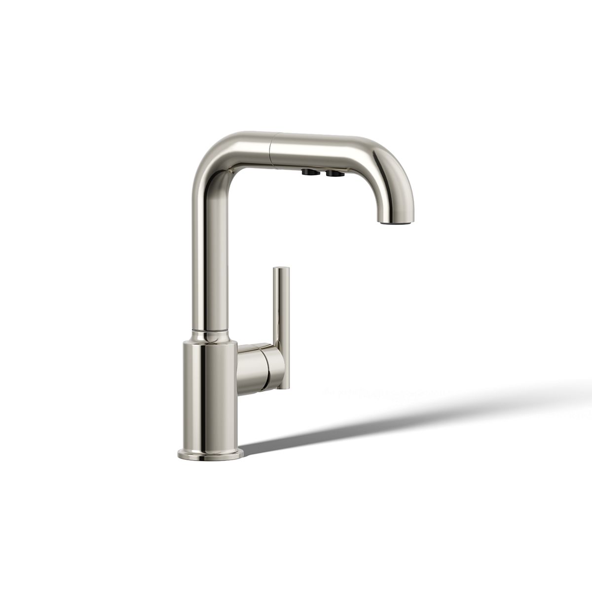 KOHLER Purist Pull-out kitchen sink faucet with three-function sprayhead