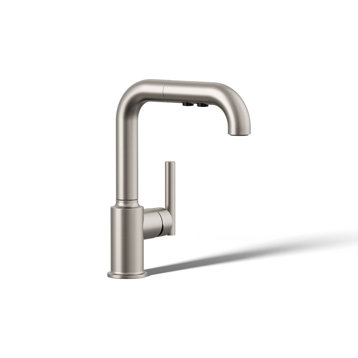 KOHLER Purist Pull-out kitchen sink faucet with three-function sprayhead