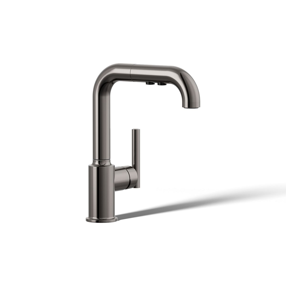 KOHLER Purist Pull-out kitchen sink faucet with three-function sprayhead