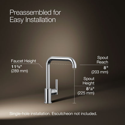 KOHLER Purist Single-handle kitchen sink faucet