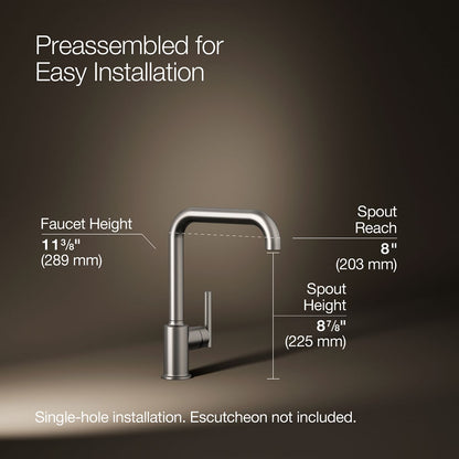 KOHLER Purist Single-handle kitchen sink faucet