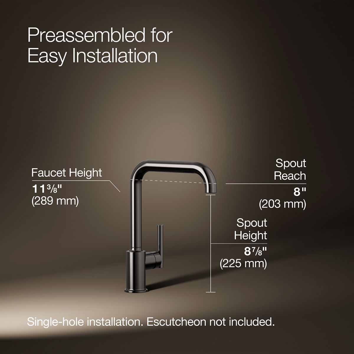 KOHLER Purist Single-handle kitchen sink faucet