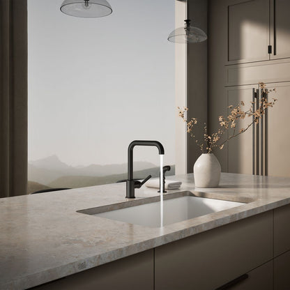 KOHLER Purist Single-handle kitchen sink faucet with side sprayer