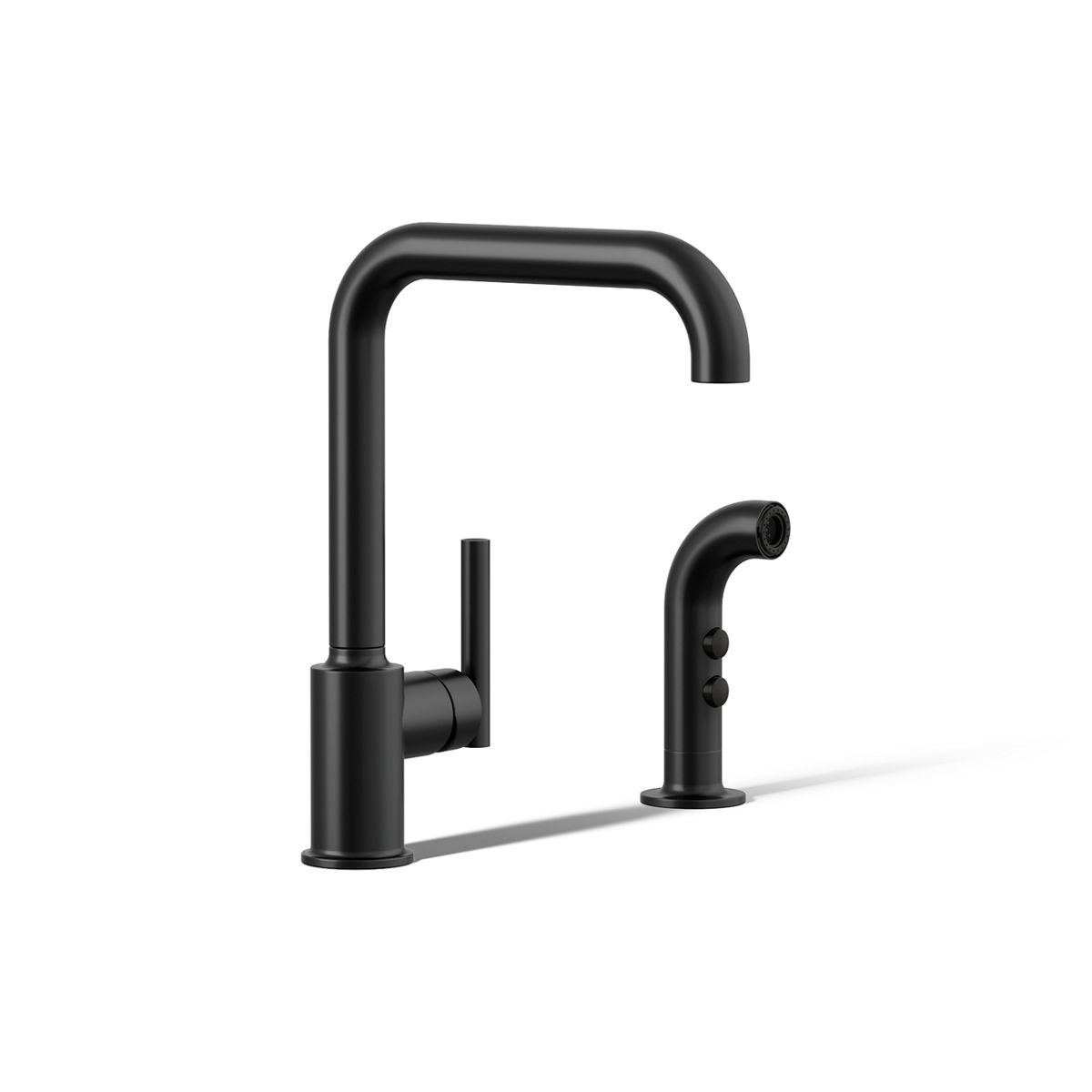KOHLER Purist Single-handle kitchen sink faucet with side sprayer