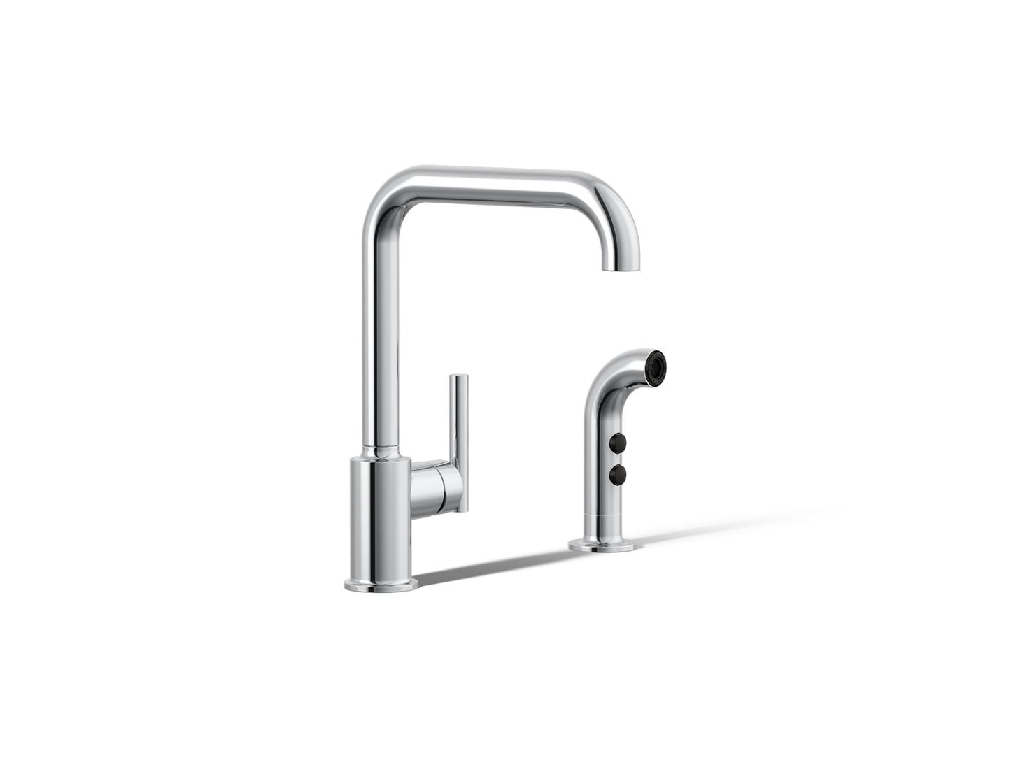 KOHLER Purist Single-handle kitchen sink faucet with side sprayer