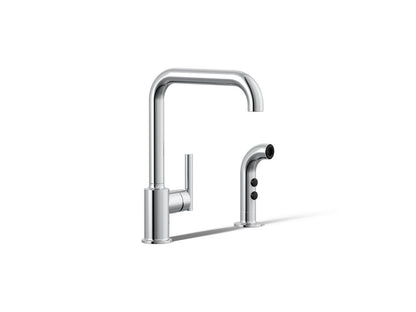 KOHLER Purist Single-handle kitchen sink faucet with side sprayer