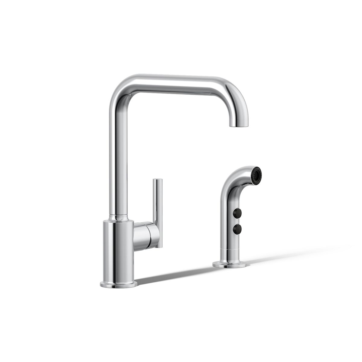 KOHLER Purist Single-handle kitchen sink faucet with side sprayer