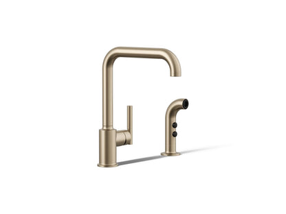 KOHLER Purist Single-handle kitchen sink faucet with side sprayer
