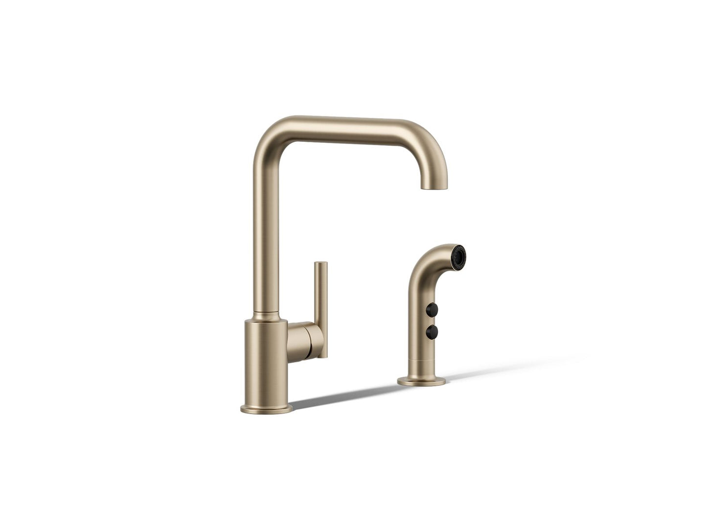KOHLER Purist Single-handle kitchen sink faucet with side sprayer