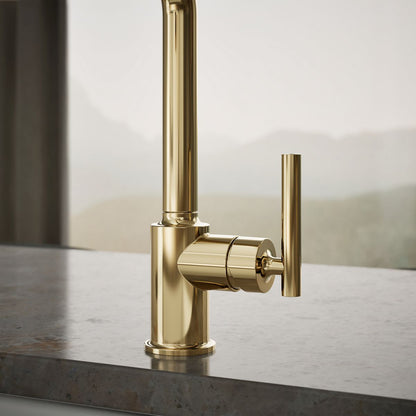 KOHLER Purist Single-handle kitchen sink faucet with side sprayer