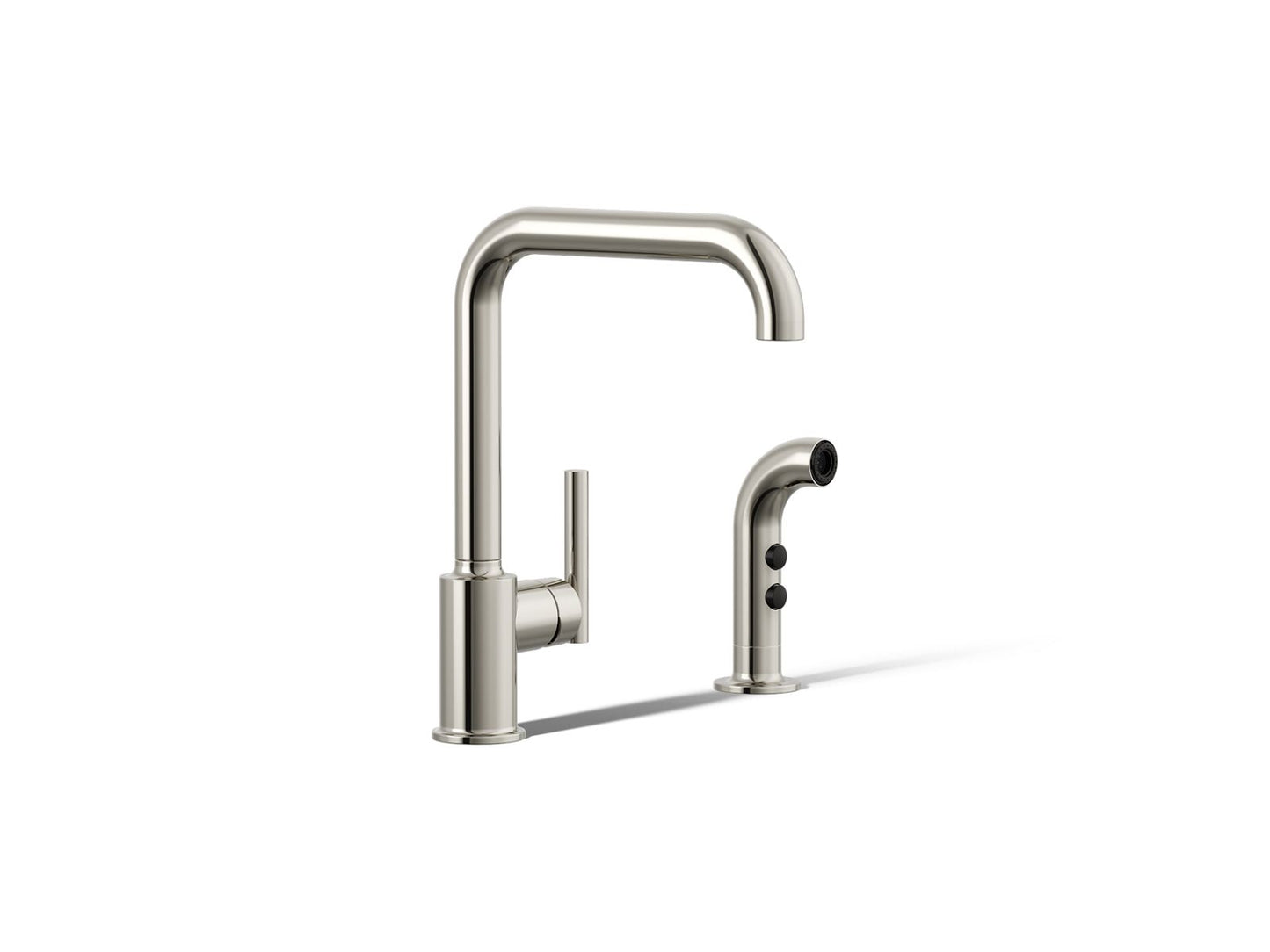 KOHLER Purist Single-handle kitchen sink faucet with side sprayer