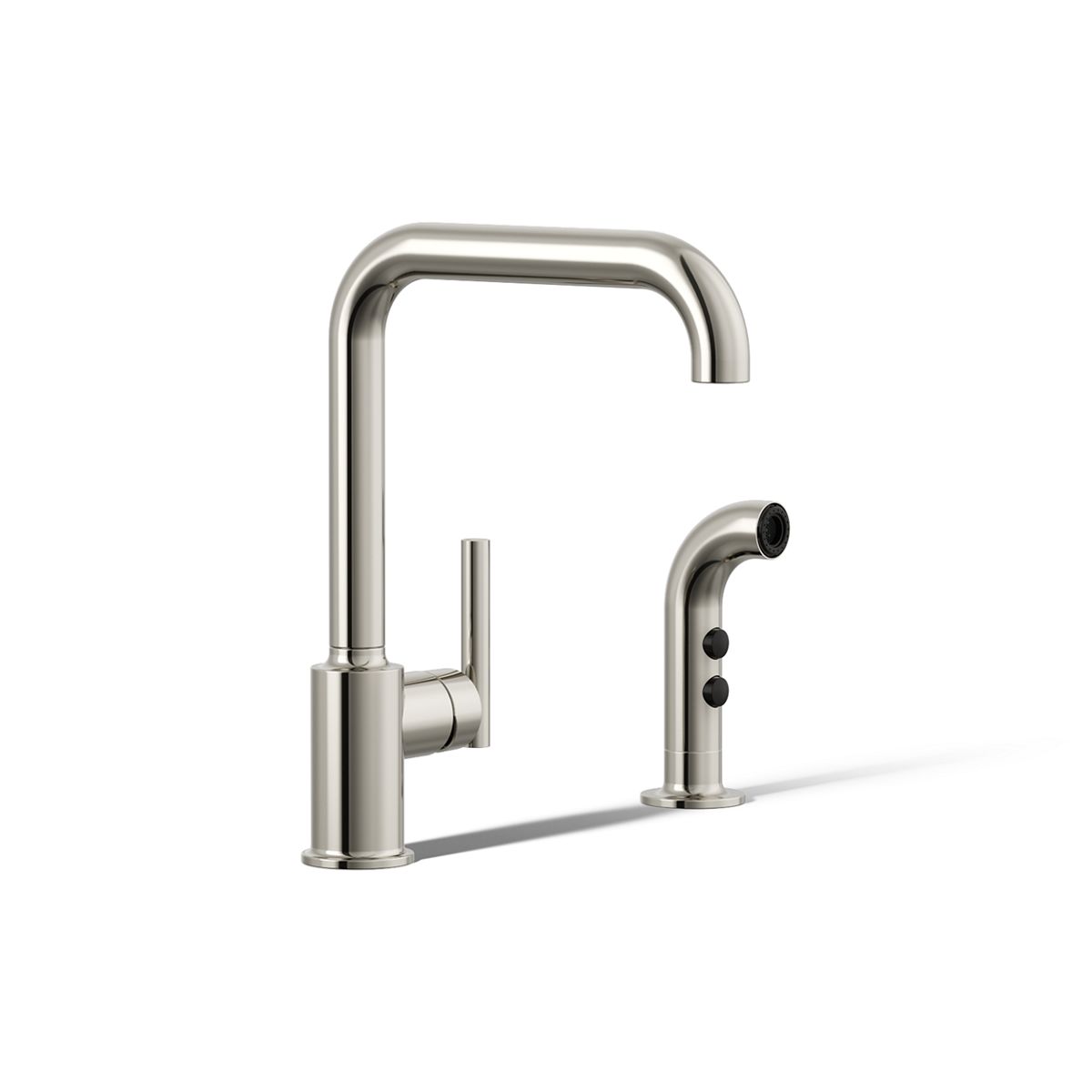 KOHLER Purist Single-handle kitchen sink faucet with side sprayer
