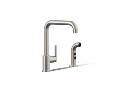 KOHLER Purist Single-handle kitchen sink faucet with side sprayer
