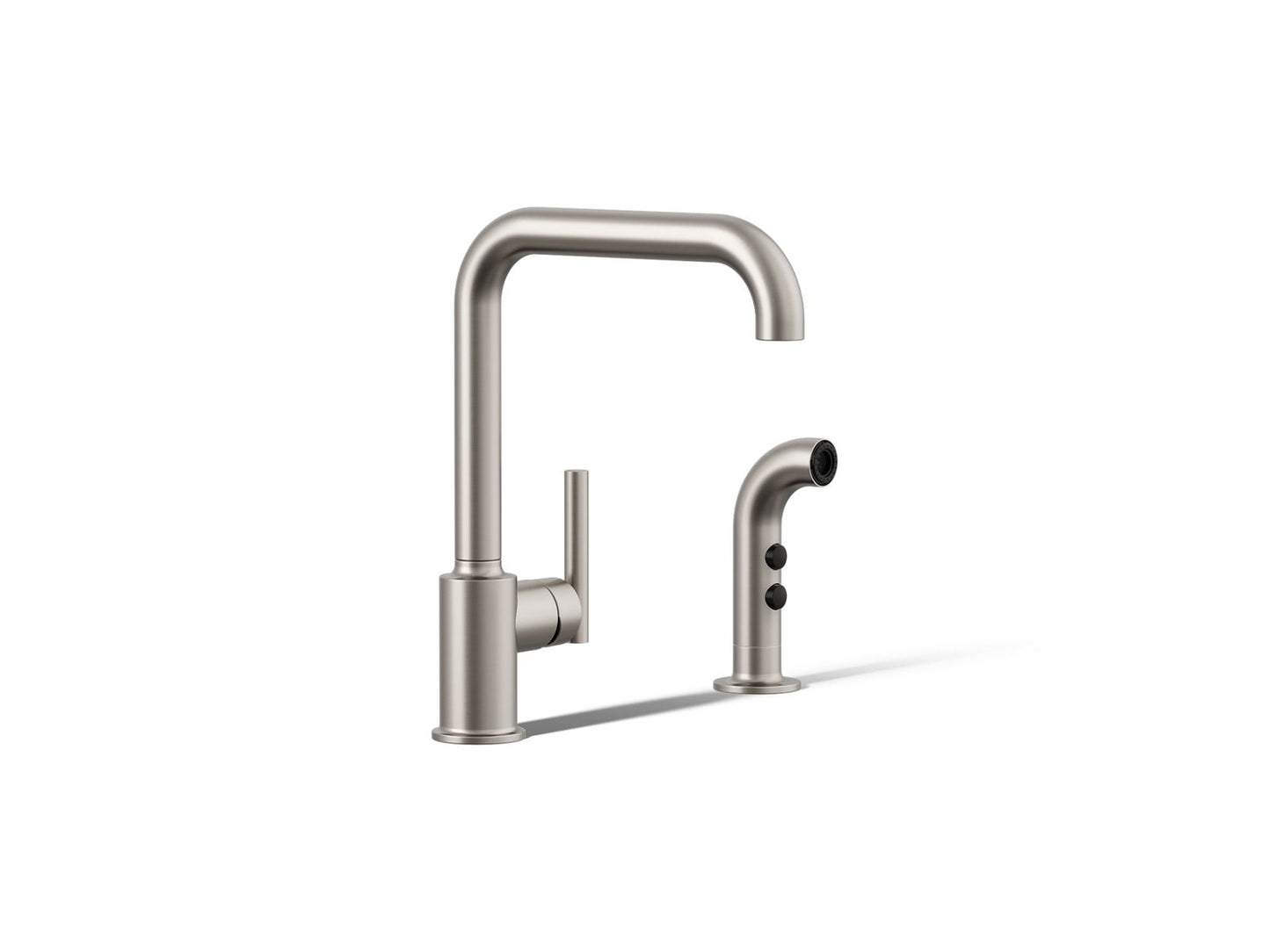 KOHLER Purist Single-handle kitchen sink faucet with side sprayer