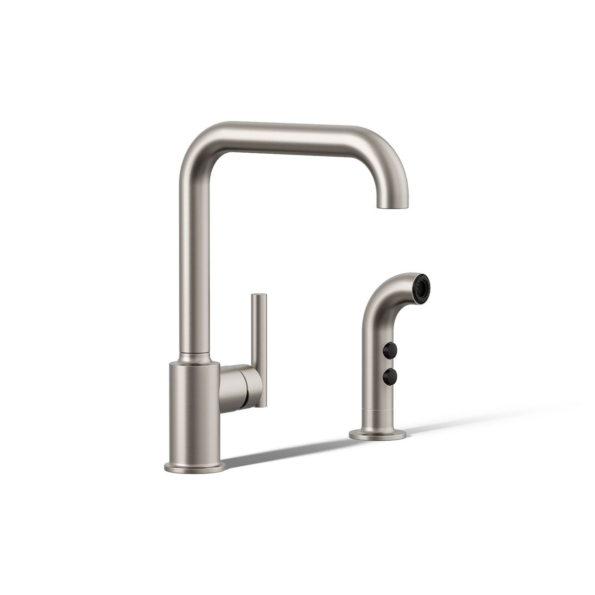 KOHLER Purist Single-handle kitchen sink faucet with side sprayer