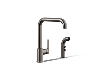 KOHLER Purist Single-handle kitchen sink faucet with side sprayer
