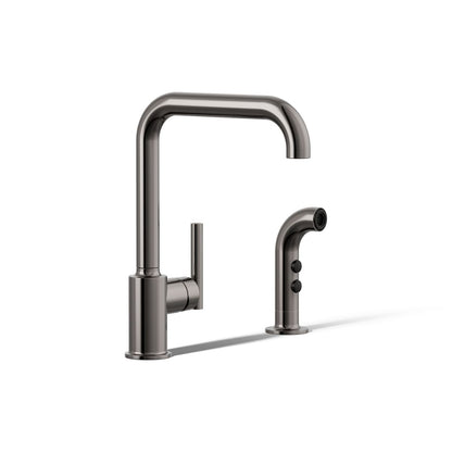 KOHLER Purist Single-handle kitchen sink faucet with side sprayer