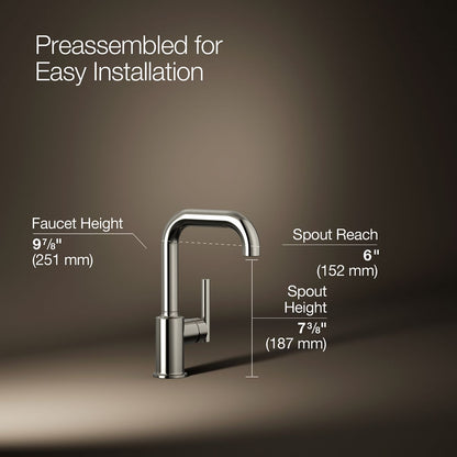KOHLER Purist Single-handle bar sink faucet