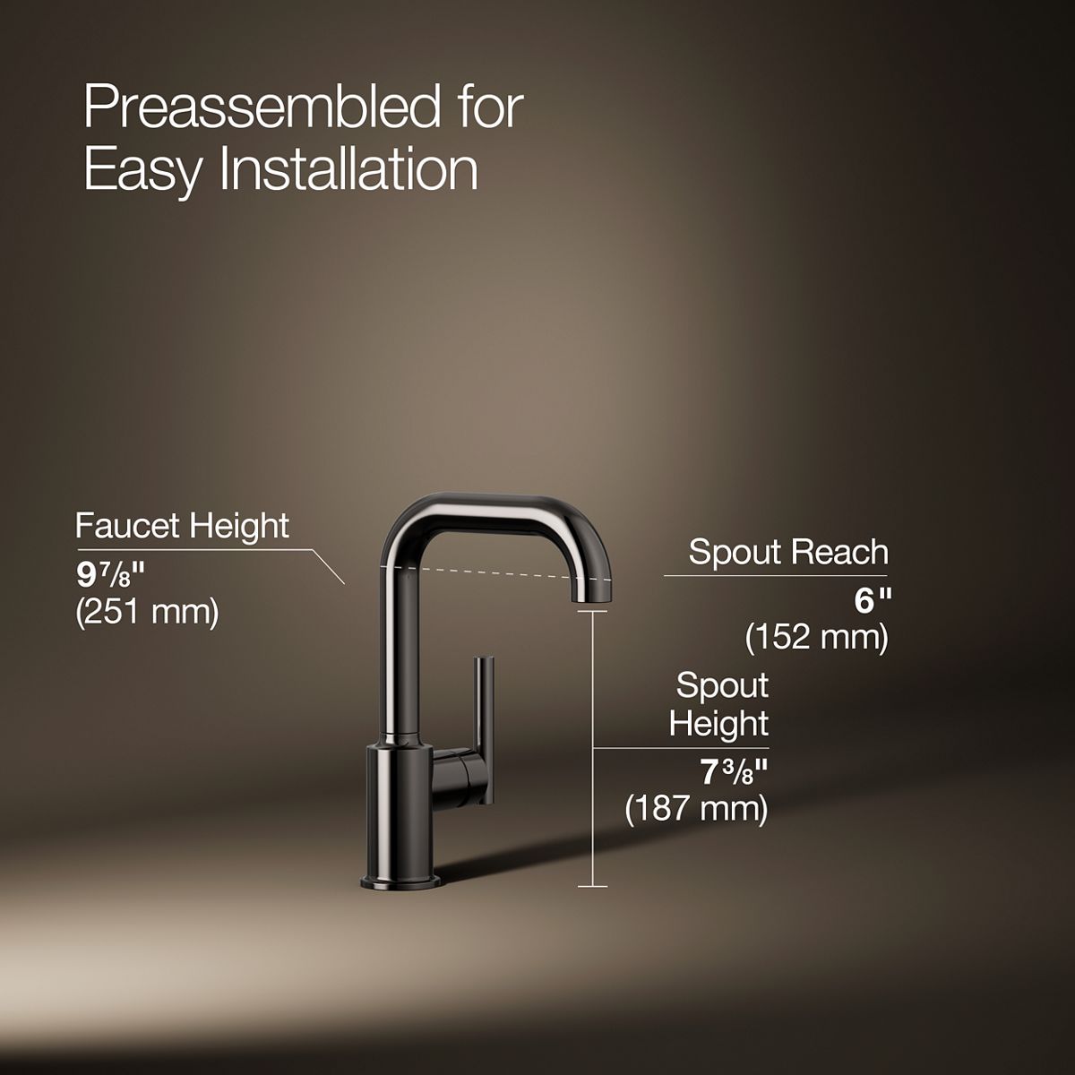 KOHLER Purist Single-handle bar sink faucet