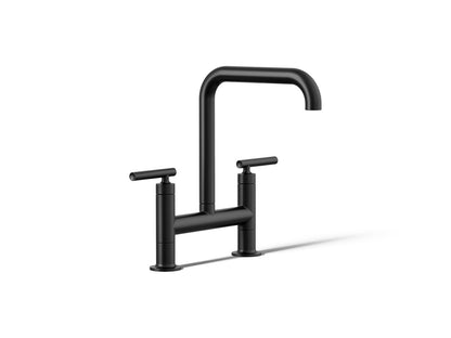 KOHLER Purist Two-hole bridge kitchen sink faucet