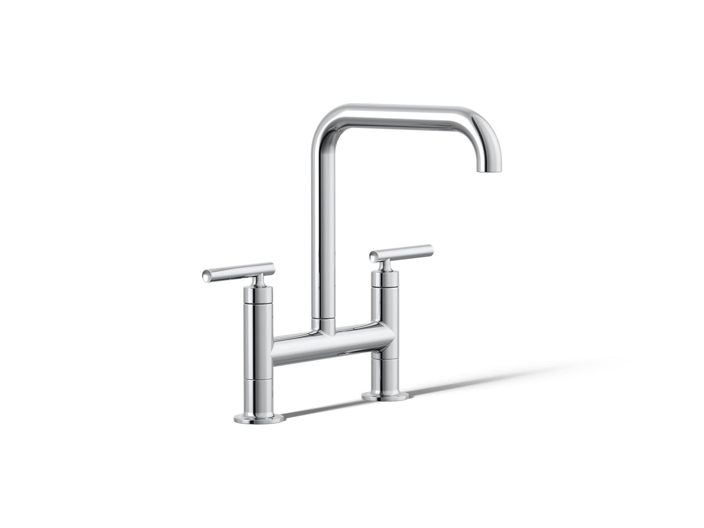KOHLER Purist Two-hole bridge kitchen sink faucet