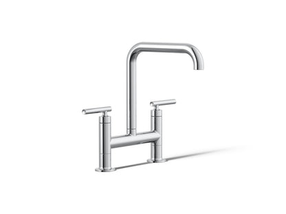 KOHLER Purist Two-hole bridge kitchen sink faucet