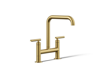 KOHLER Purist Two-hole bridge kitchen sink faucet
