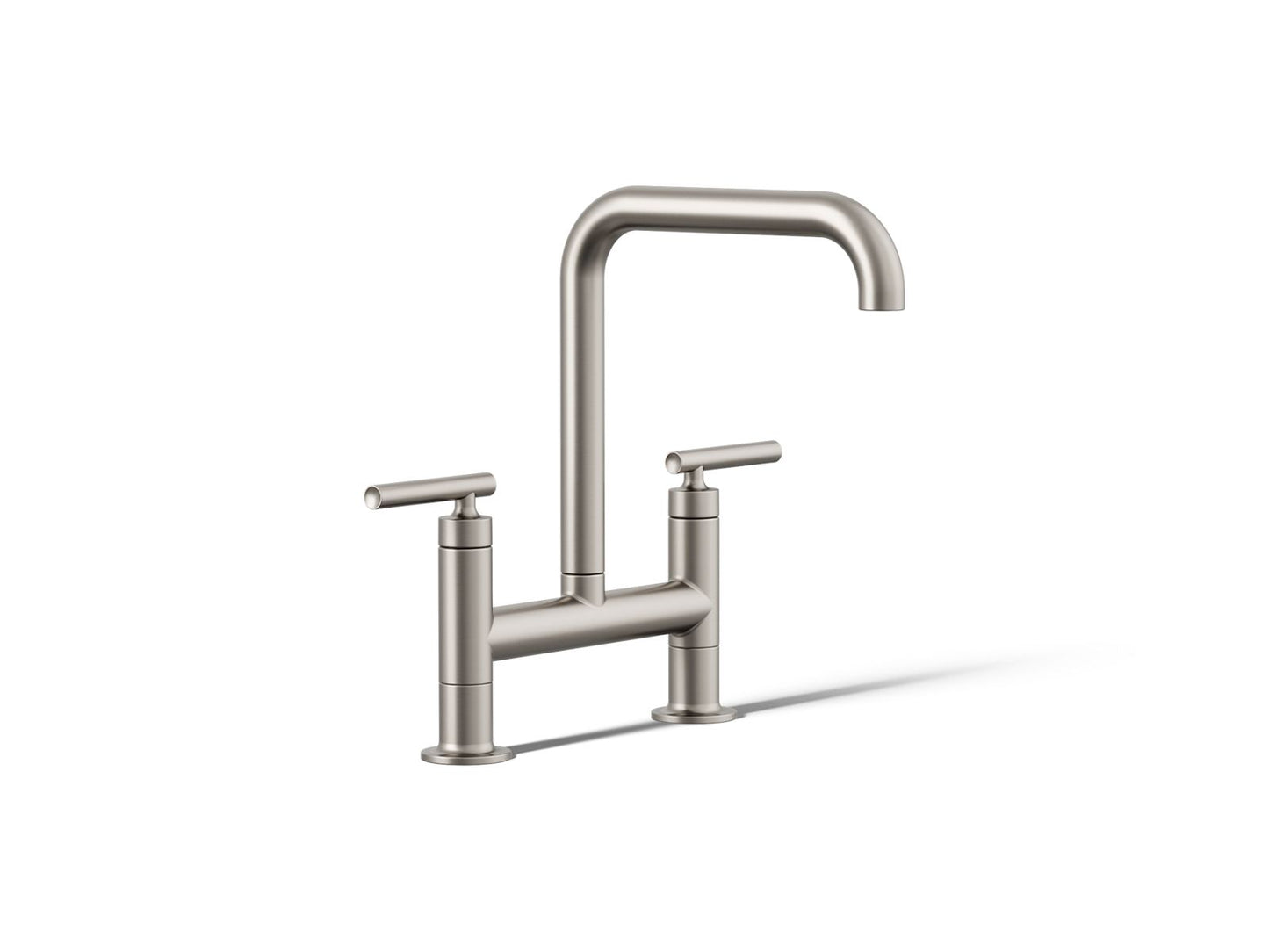 KOHLER Purist Two-hole bridge kitchen sink faucet
