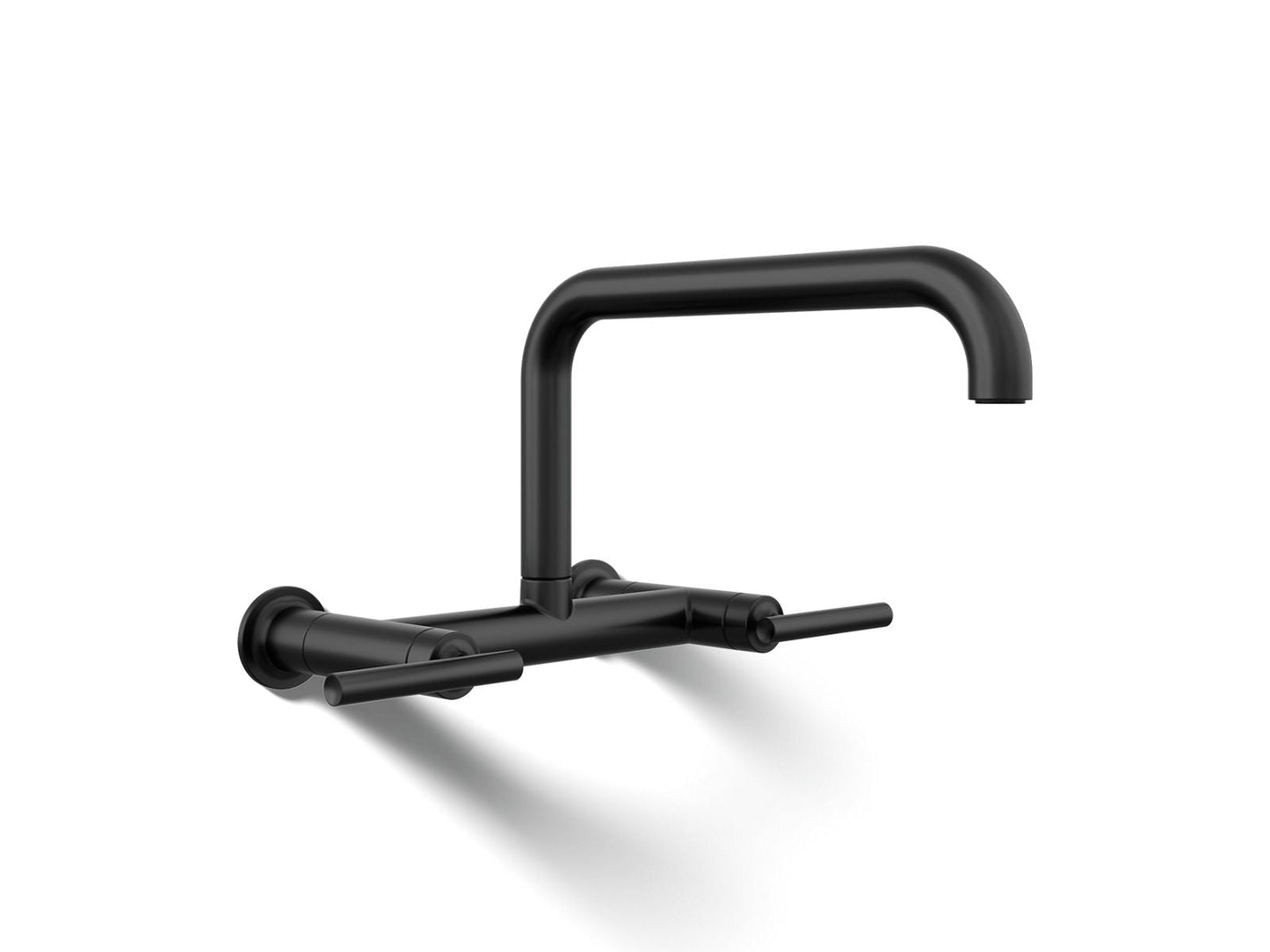 KOHLER Purist Two-hole wall-mount bridge kitchen sink faucet