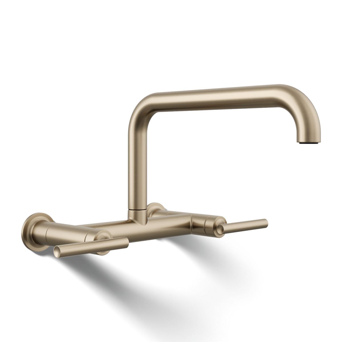KOHLER Purist Two-hole wall-mount bridge kitchen sink faucet