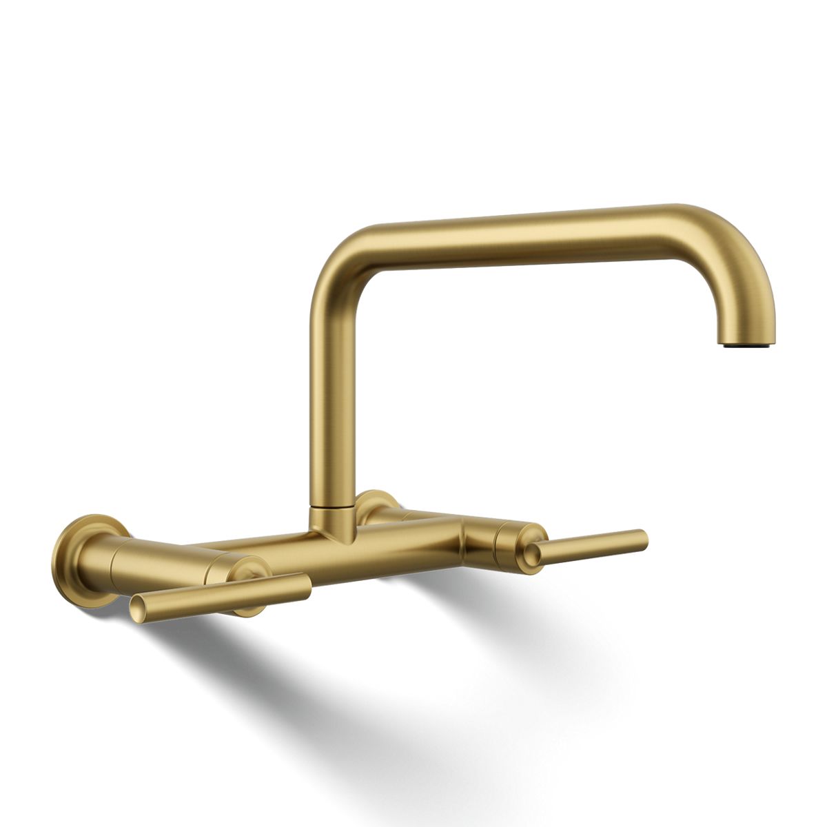 KOHLER Purist Two-hole wall-mount bridge kitchen sink faucet