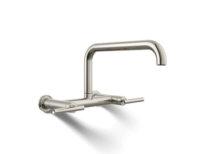 KOHLER Purist Two-hole wall-mount bridge kitchen sink faucet
