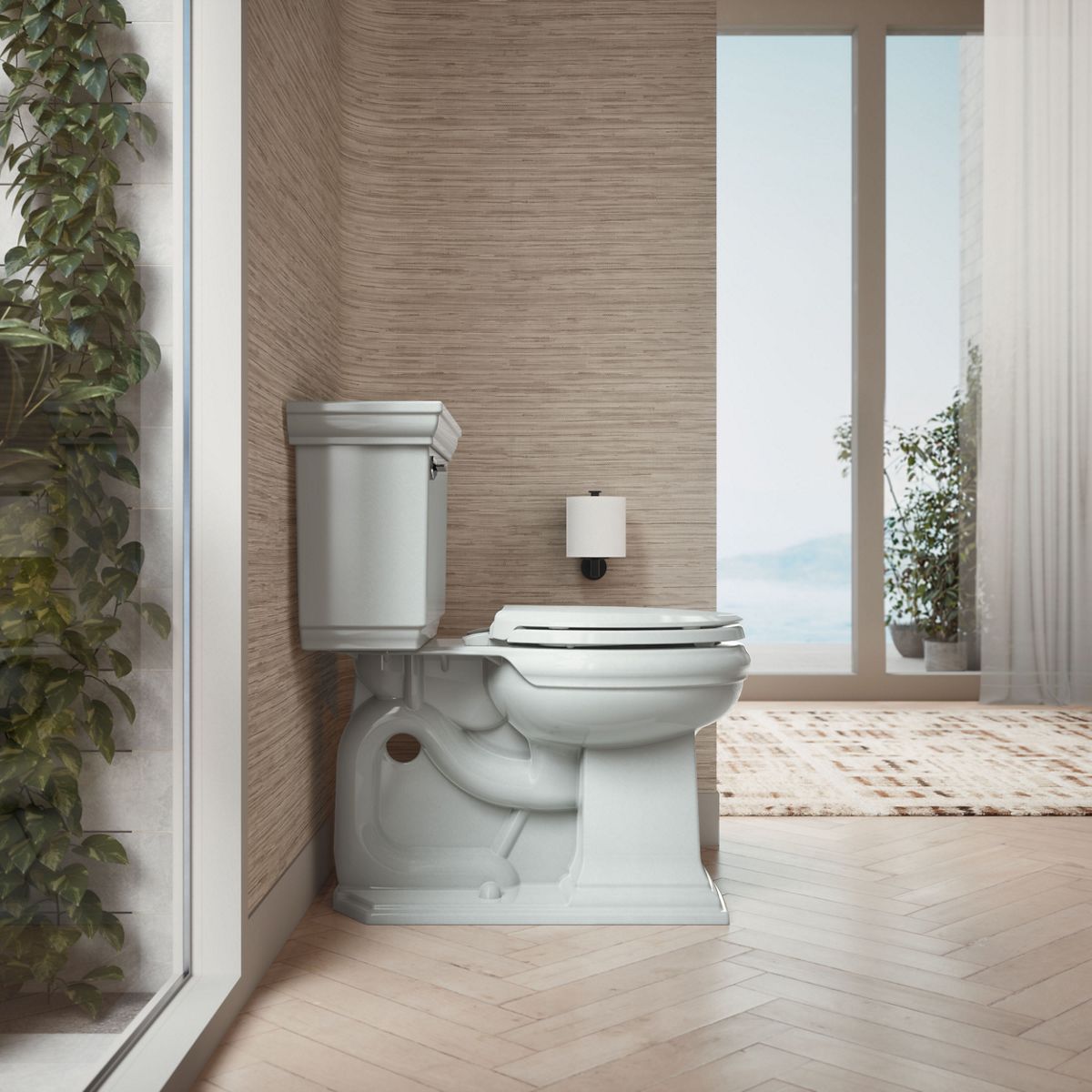 KOHLER K-75758-RL Cachet Nightlight ReadyLatch Quiet-Close round-front toilet seat