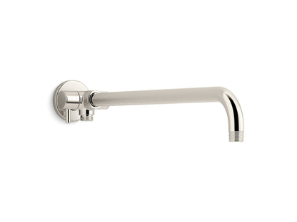 KOHLER K-76332 Wall-mount rainhead arm with 3-way diverter, vibrant polished nickel
