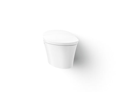 KOHLER K-76395 Veil Wall-hung compact elongated smart toilet bowl, dual-flush