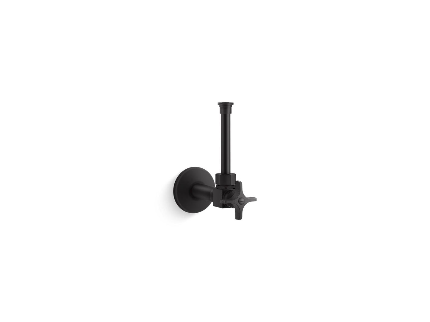 KOHLER 1/2" angle supply with stop, cross handle and rigid vertical tube