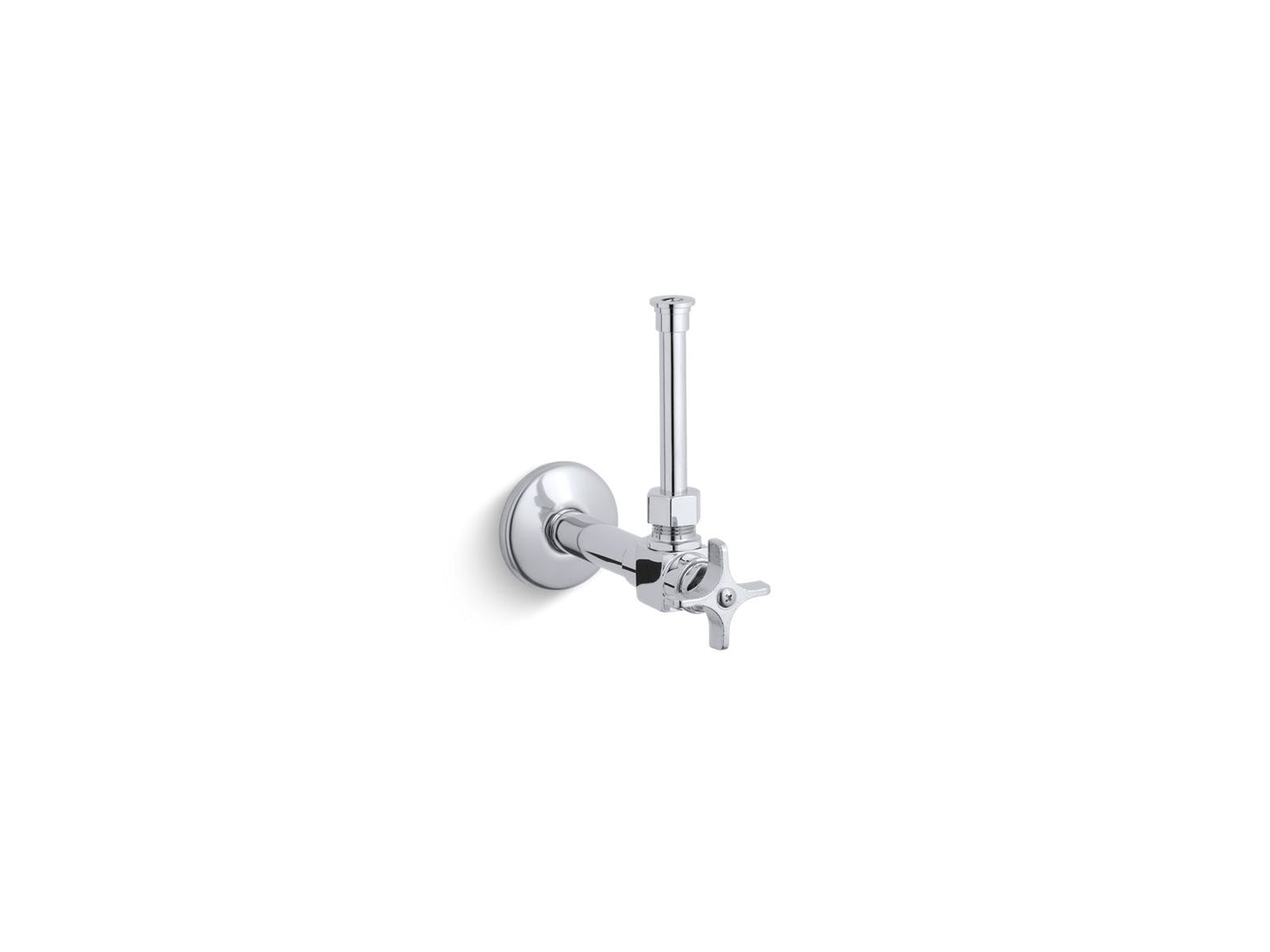 KOHLER 1/2" angle supply with stop, cross handle and rigid vertical tube