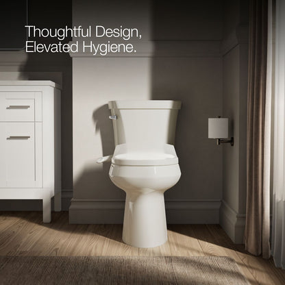 KOHLER K-76923 PureWash M250 Quiet-Close round-front toilet seat with antimicrobial agent