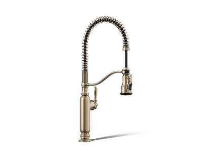 KOHLER K-77515 Tournant Semi-professional kitchen sink faucet with three-function sprayhead