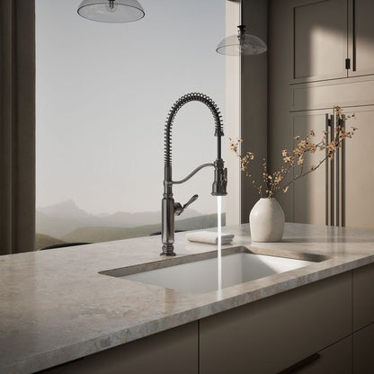 KOHLER K-77515 Tournant Semi-professional kitchen sink faucet with three-function sprayhead
