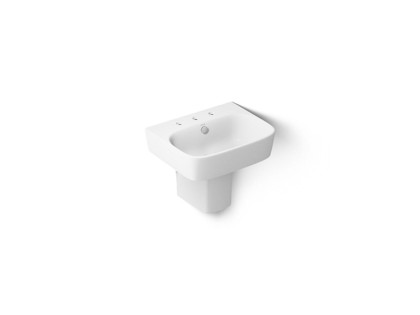 KOHLER K-77768-8 ModernLife wall-mount pedestal bathroom sink in White
