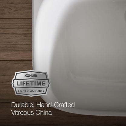 KOHLER K-77768-8 ModernLife wall-mount pedestal bathroom sink in White