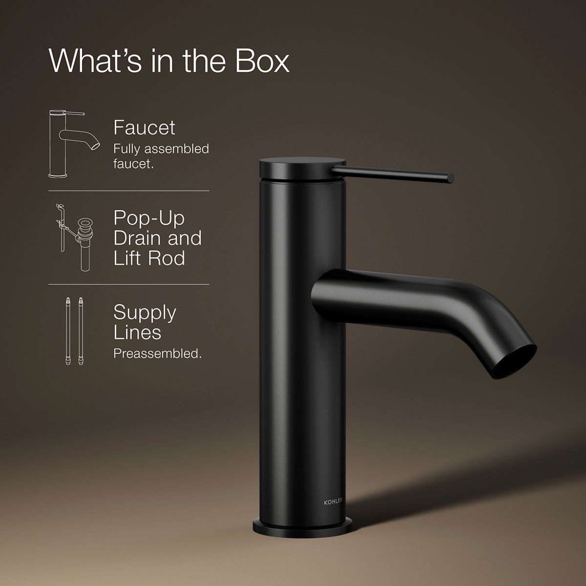 KOHLER Components Single-handle bathroom sink faucet, 1.2 gpm