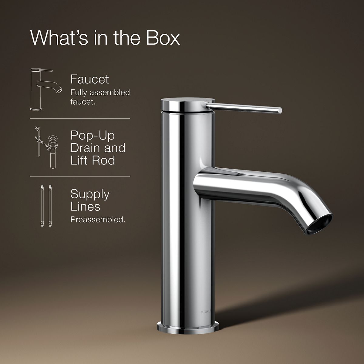 KOHLER Components Single-handle bathroom sink faucet, 1.2 gpm