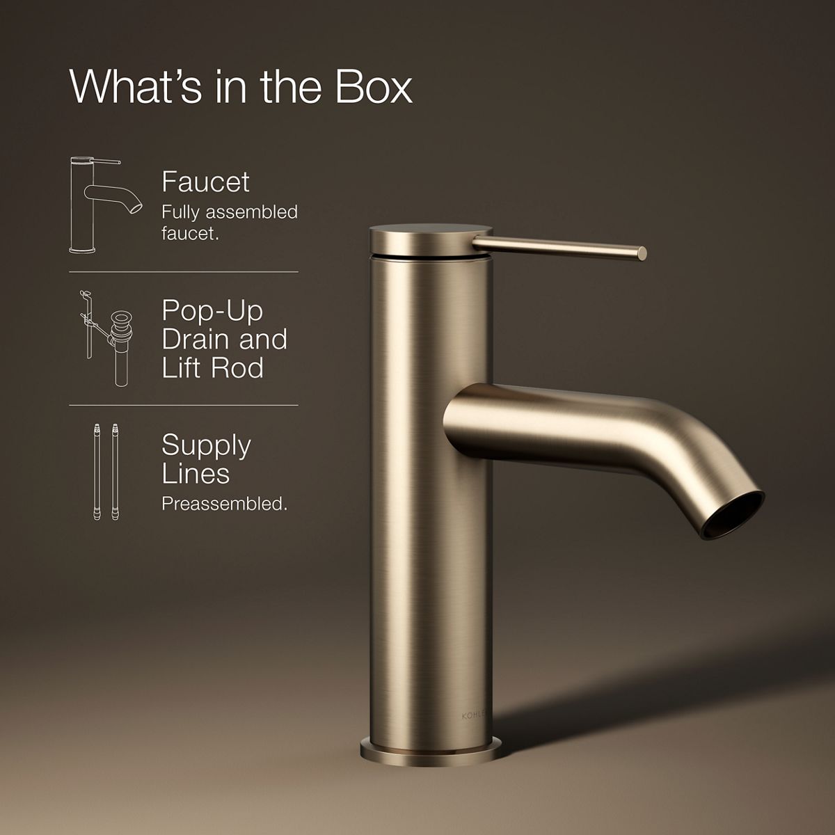 KOHLER Components Single-handle bathroom sink faucet, 1.2 gpm