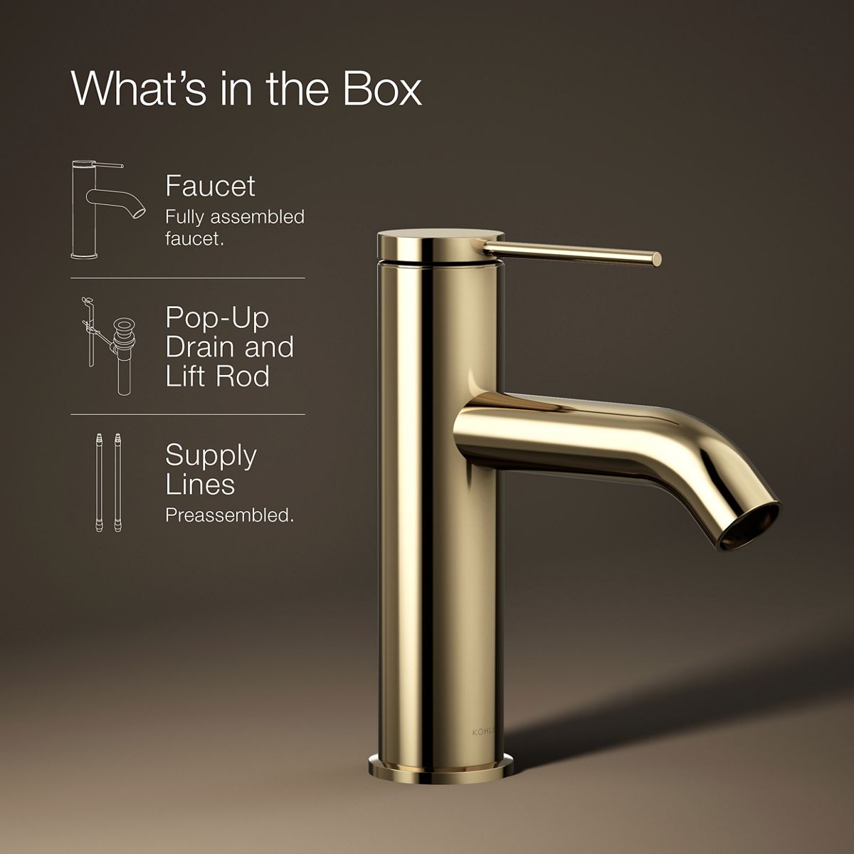 KOHLER Components Single-handle bathroom sink faucet, 1.2 gpm