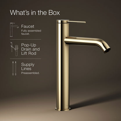 KOHLER Components Tall single-handle bathroom sink faucet, 1.2 gpm