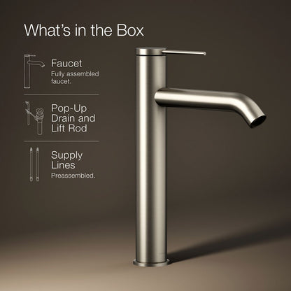 KOHLER Components Tall single-handle bathroom sink faucet, 1.2 gpm