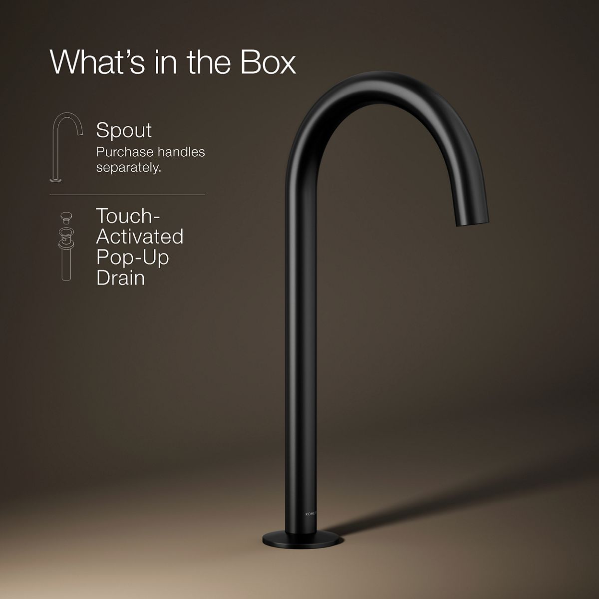 KOHLER Components Bathroom sink faucet spout with Tube design, 1.2 gpm